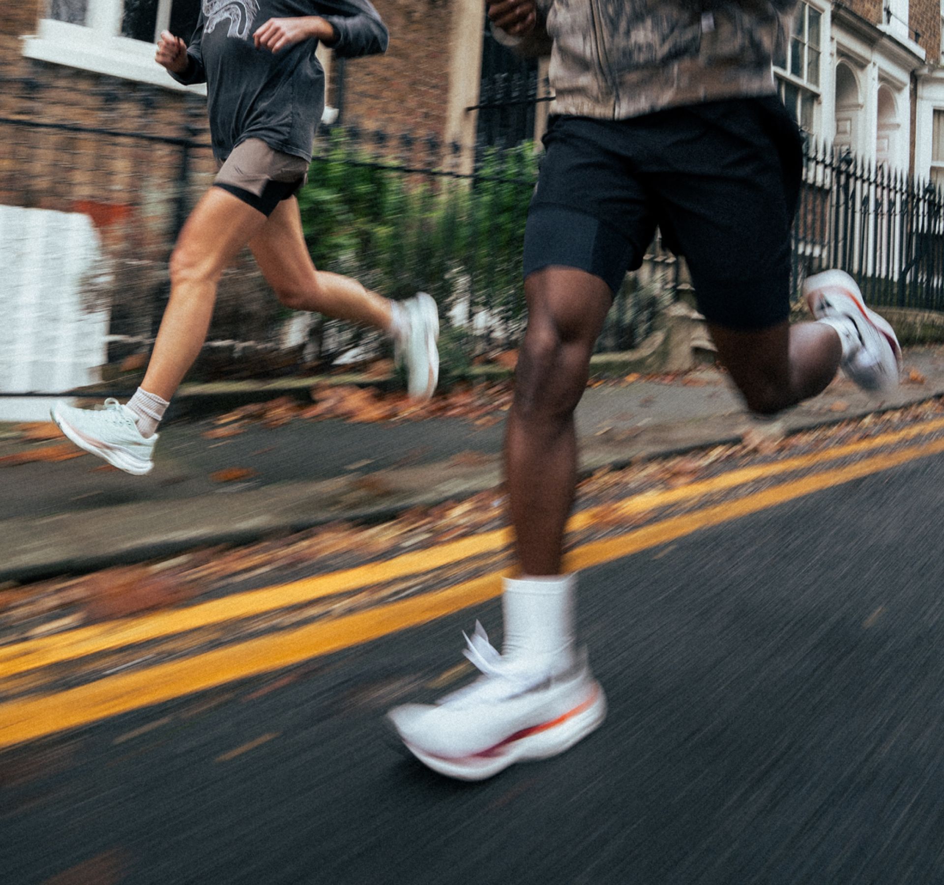 One of 6 different Saucony sneakers on rotation using a fade transition in-between.