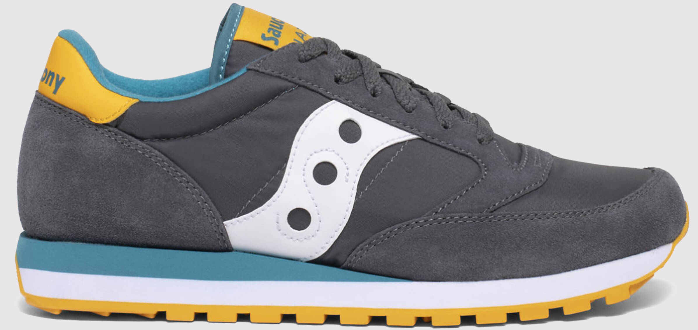 saucony jazz charcoal yellow