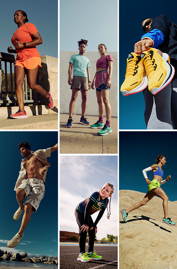 People running with Saucony shoes
