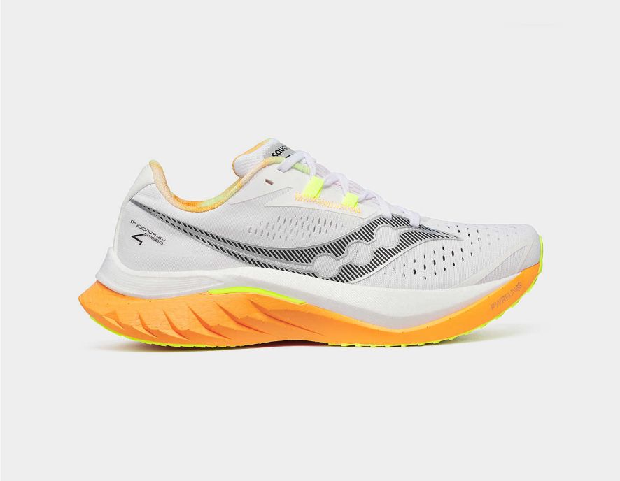 a white and yellow shoe