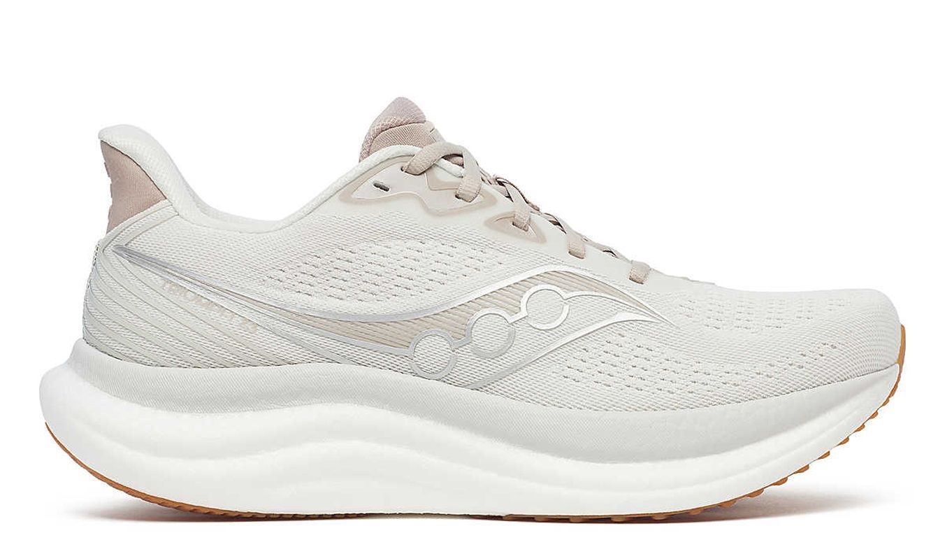 White Saucony shoe.