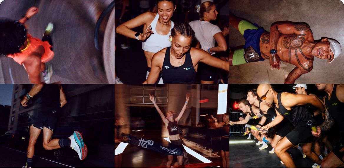 Runners on the street.