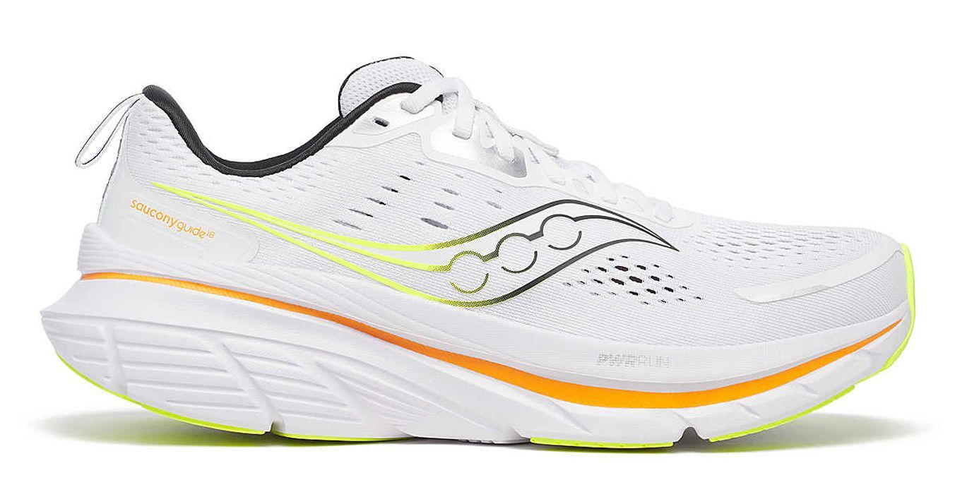 White Saucony Guide Shoes.