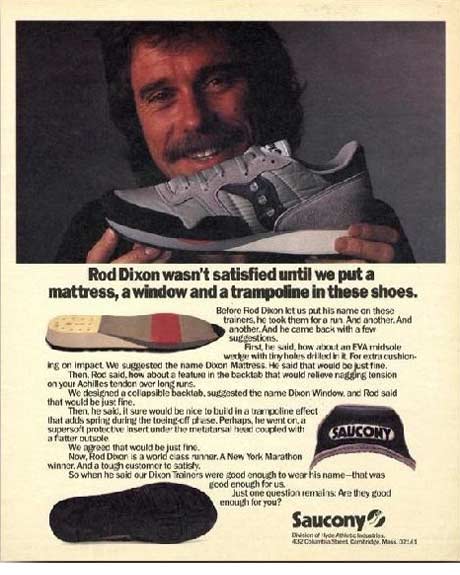 Rod Dixon in his original Saucony ad