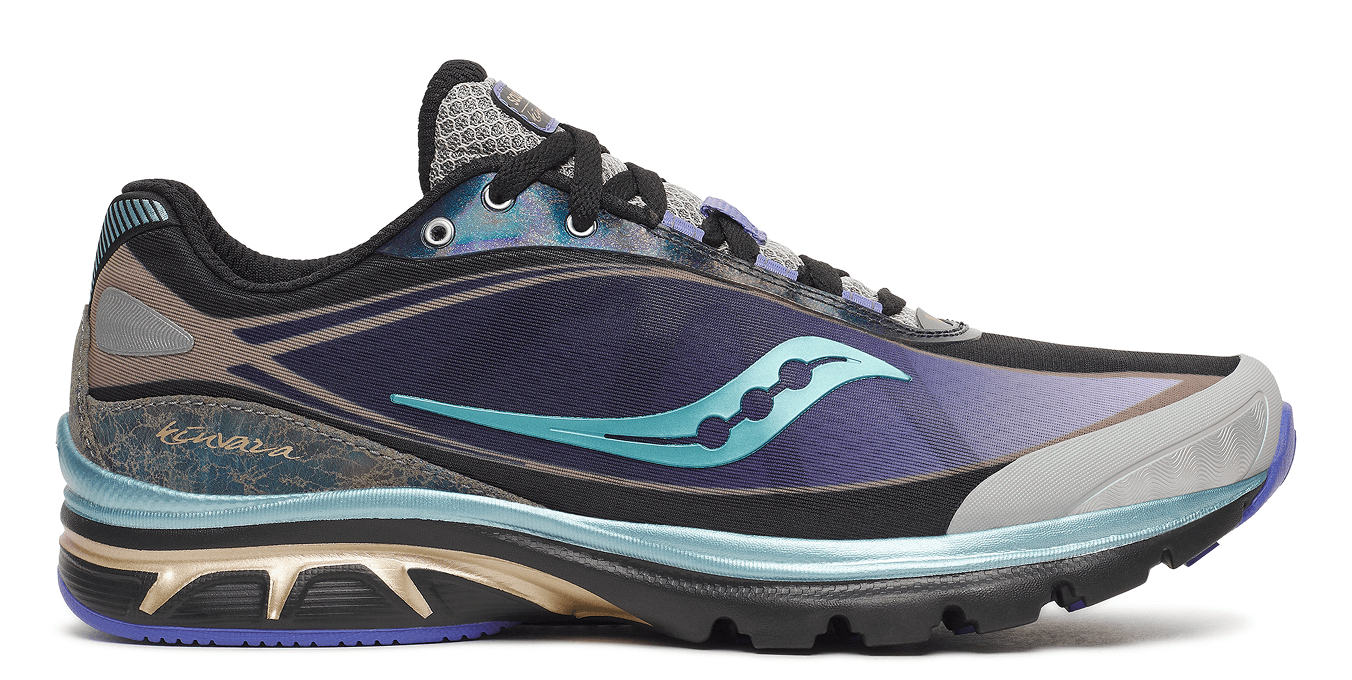 Side profile of the Saucony Kinvara 1 in the Daikanyama colorway.