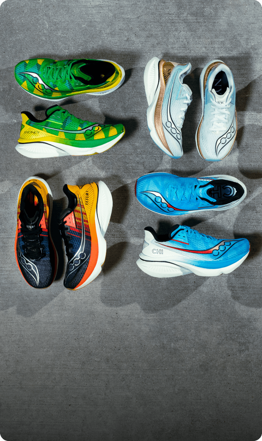 Saucony Fall Marathon collection Endorphin Azura shoes.
