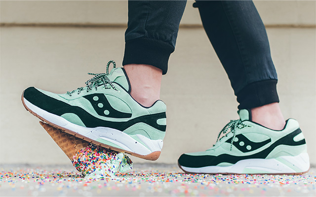 saucony grid 9000 mint chocolate