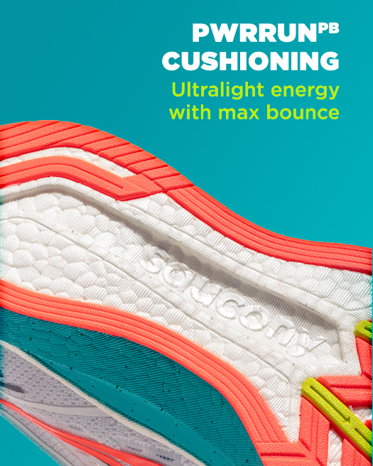 PWRRUN PB cushioning: ultralight energy with max bounce