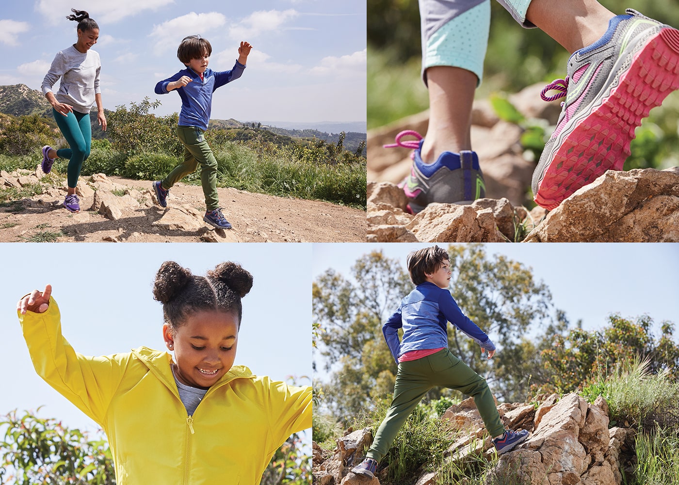 Gallery of kids wearing the Saucony Peregrine 10