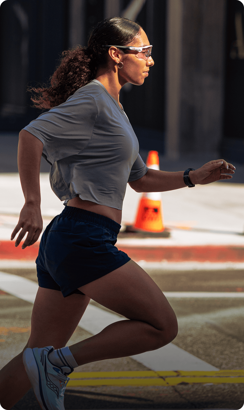 Runners during a tempo training workout.