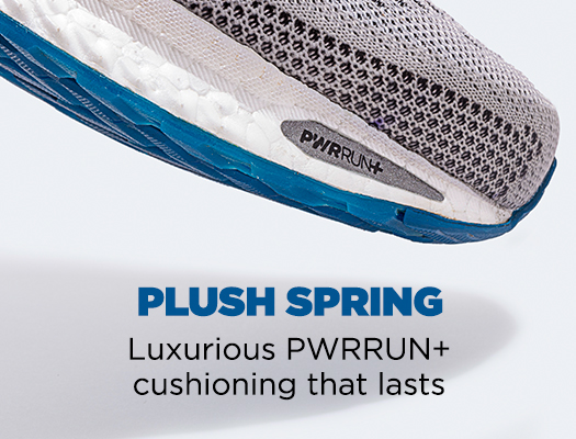28% Lighter. PWRRUN+ is our lightest cushioning ever.