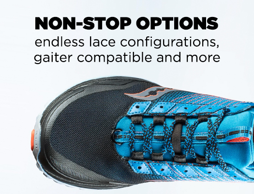 Non-Stop Options endless lace configurations, gaiter compatible and more