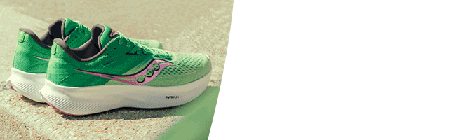 Green Saucony shoes