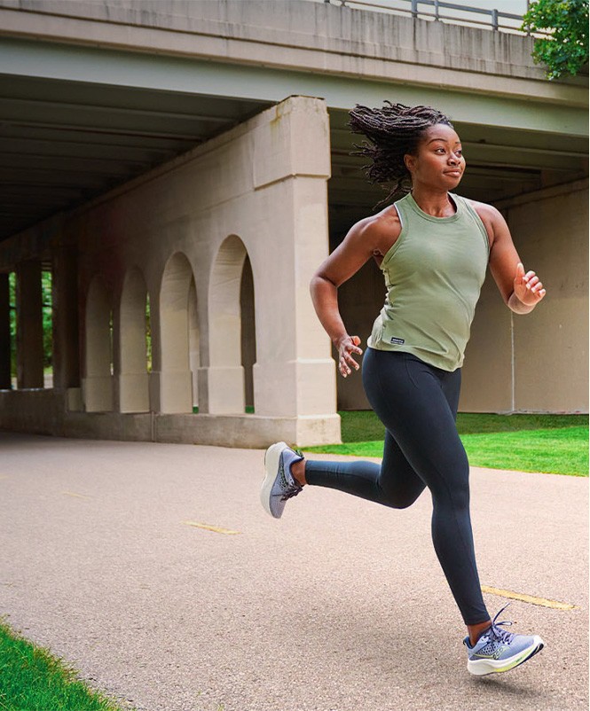 Woman running in the Ride 17.