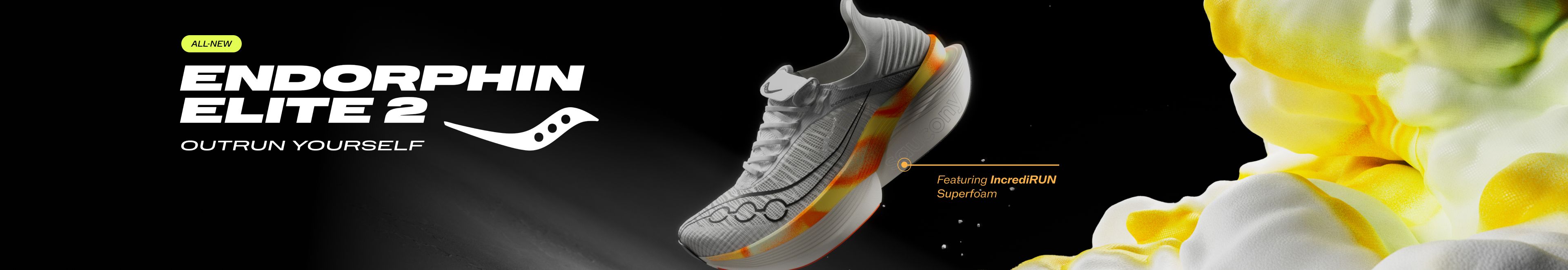 White, yellow, and orange shoe.