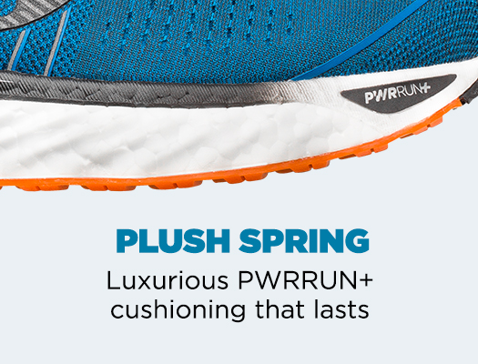 28% Lighter. PWRRUN+ is our lightest cushioning ever.