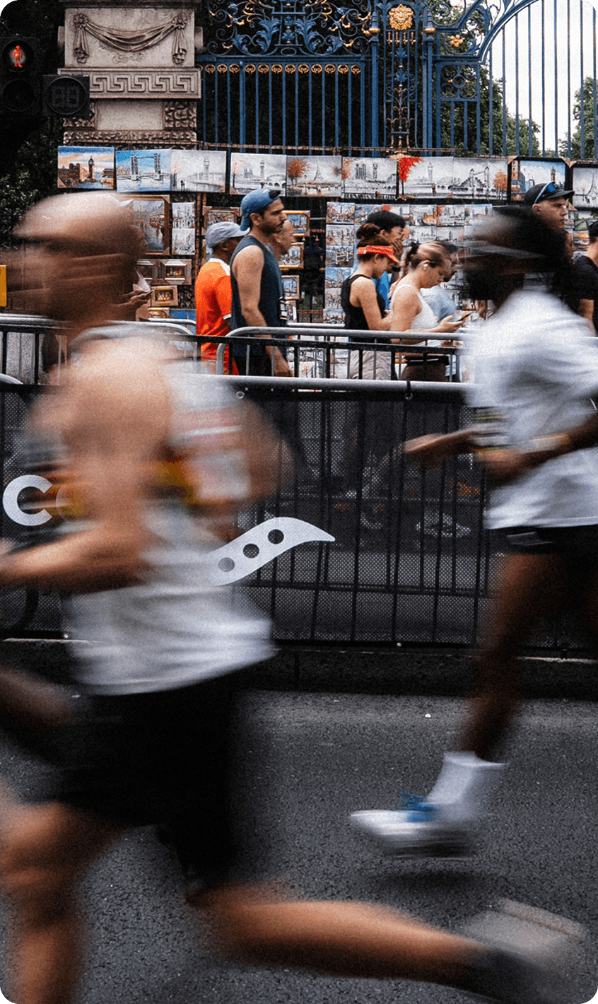 People running wearing Saucony shoes