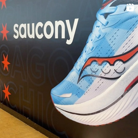 People wearing Saucony