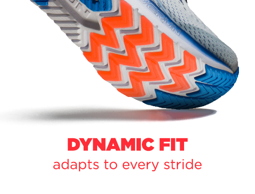 Dyanmic Fit adapts to every stride