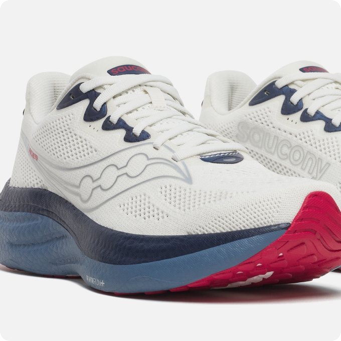 Men's Ride 19 Wide Cushioned Neutral Running Shoes by Saucony
